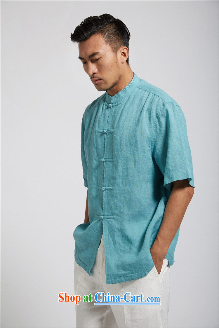 FZOG summer 2015 new short-sleeve casual Chinese China wind up for men's Chinese-buckle clothing and dark green XXXL pictures, price, brand platters! Elections are good character, the national distribution, so why buy now enjoy more preferential! Health
