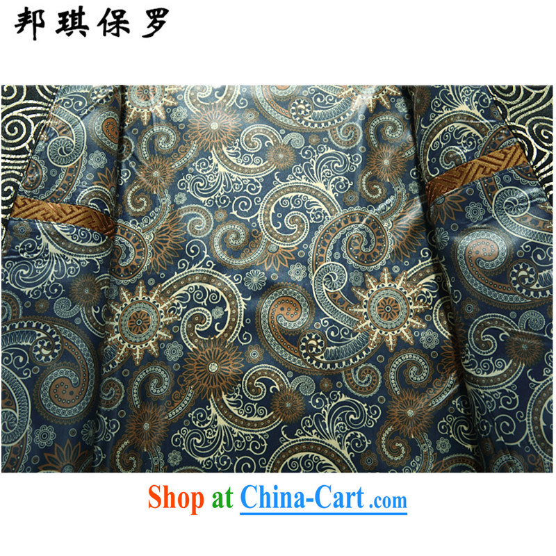 Bong-ki Paul autumn and winter New Tang with long-sleeved men and older persons in jacket coat, for his father with national costumes, clothing and China wind clothing cotton clothing gold XXXL, Angel Paul, shopping on the Internet