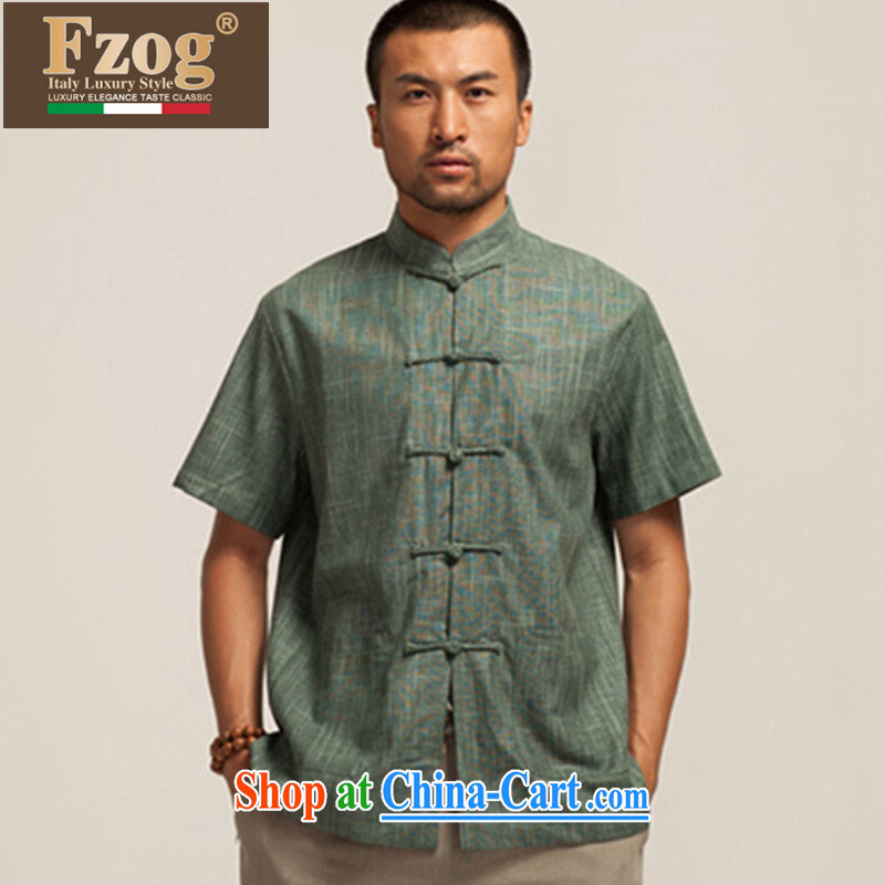 FZOG genuine counters and leisure, for Chinese China wind man is detained from hot short-sleeve T-shirt nation green XXXL