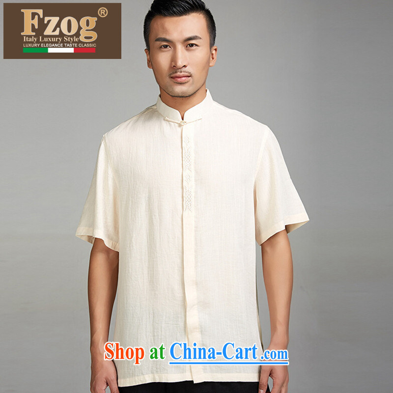 In FZOG older Chinese short-sleeve summer New Men's China wind father loaded the code leisure T-shirt orange XXXL
