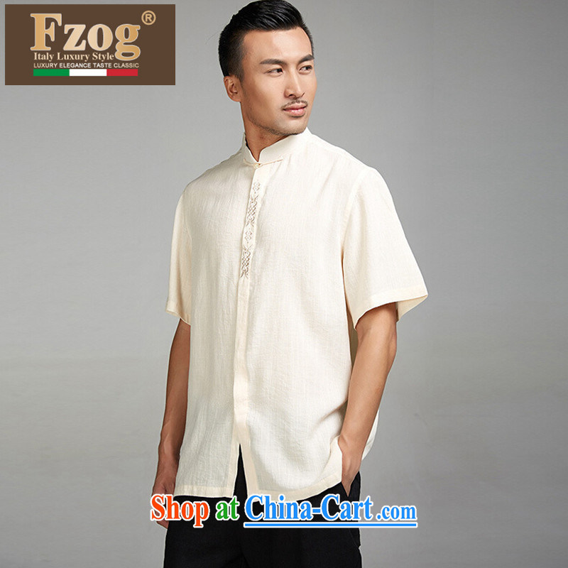 In FZOG older Tang is a short-sleeved summer New Men China wind father loaded the code leisure T-shirt orange XXXL, FZOG, shopping on the Internet