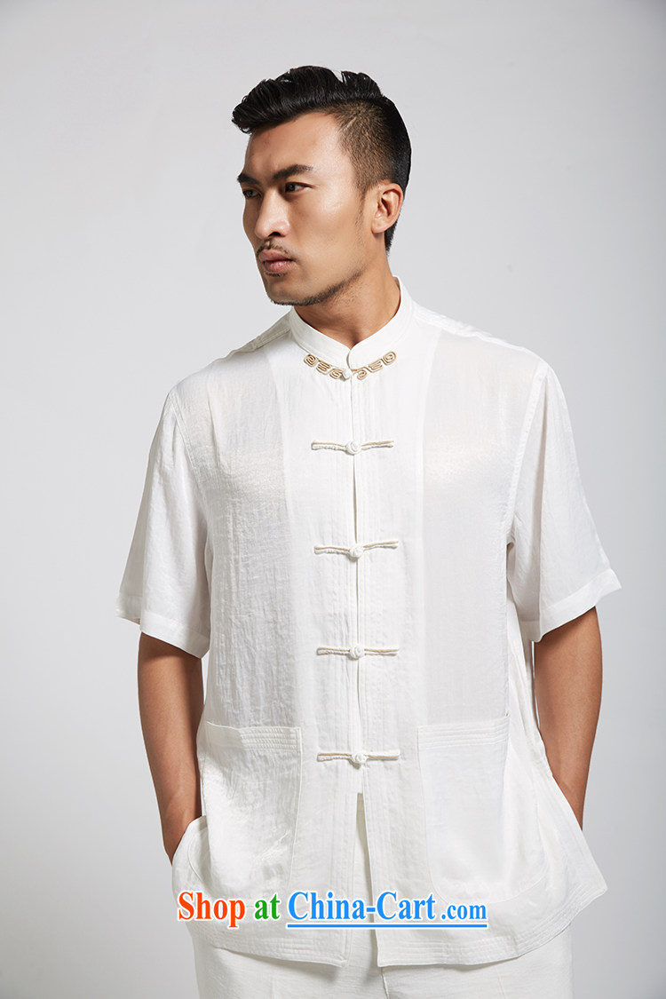 FZOG summer 2015 New China wind leisure Chinese men is withheld, for solid color, comfortable T-shirt white XXXL pictures, price, brand platters! Elections are good character, the national distribution, so why buy now enjoy more preferential! Health