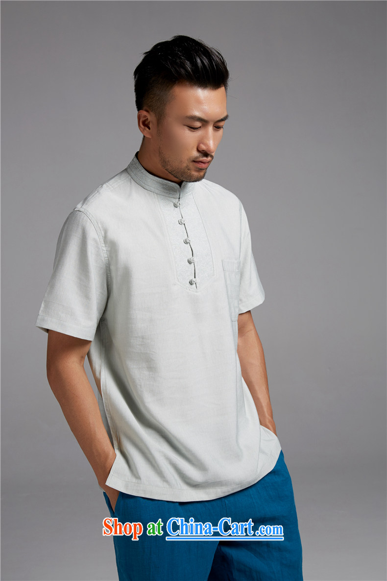 FZOG China wind men's Tang is short-sleeved, collared T-shirt high-integrity, national Dress Casual summer wear light green XXXXL pictures, price, brand platters! Elections are good character, the national distribution, so why buy now enjoy more preferential! Health