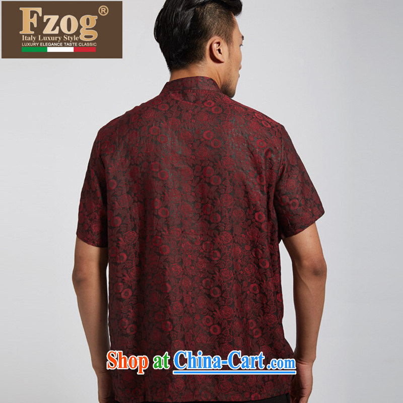 FZOG summer 2015 New China wind Chinese men's short-sleeved T-shirt Chinese, for the charge-back the Code Red XXXL, FZOG, shopping on the Internet