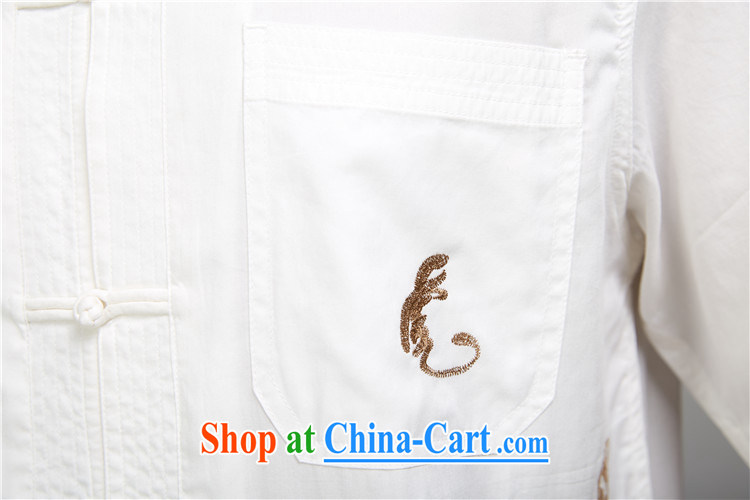 FZOG summer 2015 new leisure men's short-sleeved China wind is being detained in older Chinese White XL pictures, price, brand platters! Elections are good character, the national distribution, so why buy now enjoy more preferential! Health