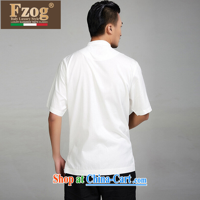 FZOG summer 2015 new leisure men's short-sleeved China wind is being detained in older Chinese White XL, FZOG, shopping on the Internet