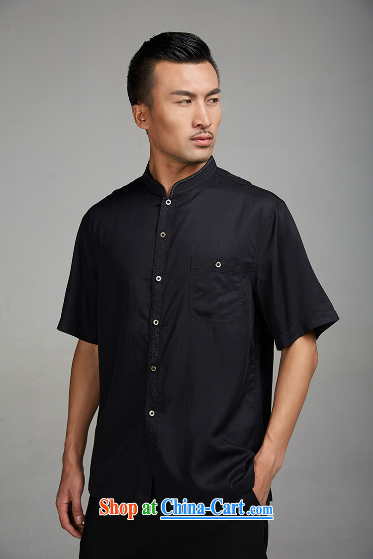 FZOG high-end men's Dress Casual short with short-sleeved black, collar, comfortable T-shirt and black XXXL pictures, price, brand platters! Elections are good character, the national distribution, so why buy now enjoy more preferential! Health