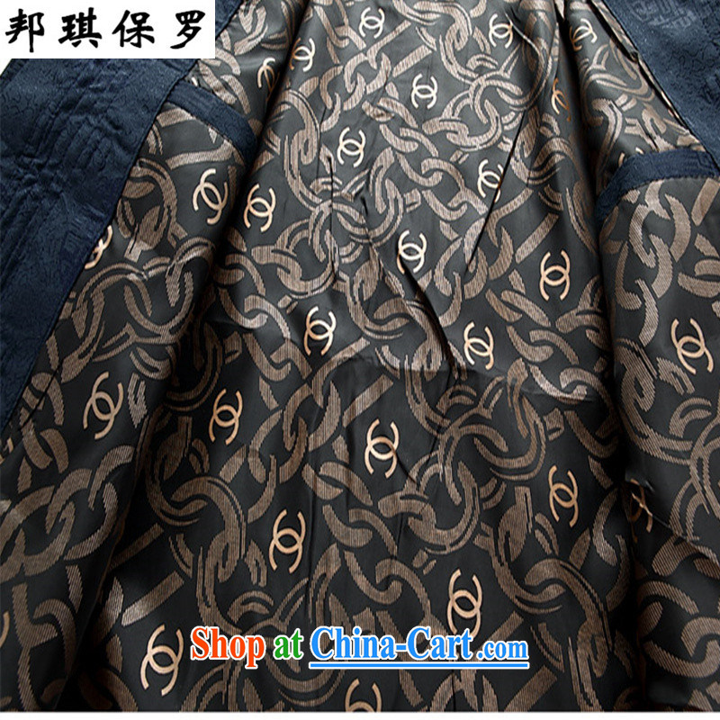 Bong-ki, Paul older men's autumn and winter, men's long-sleeved Tang is also a jacket with his father, the older person's T-shirt the day-to-day cotton suit brown XXXL, Angel Paul, shopping on the Internet