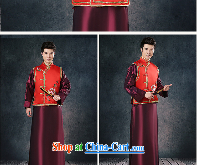 Mu Yao Chinese Man-soo Wo service long, toast the groom Service Package-soo and robes men's welcoming ceremony costumed Tang with the Code 2 is set to thick red XL brassieres 125 CM pictures, price, brand platters! Elections are good character, the national distribution, so why buy now enjoy more preferential! Health