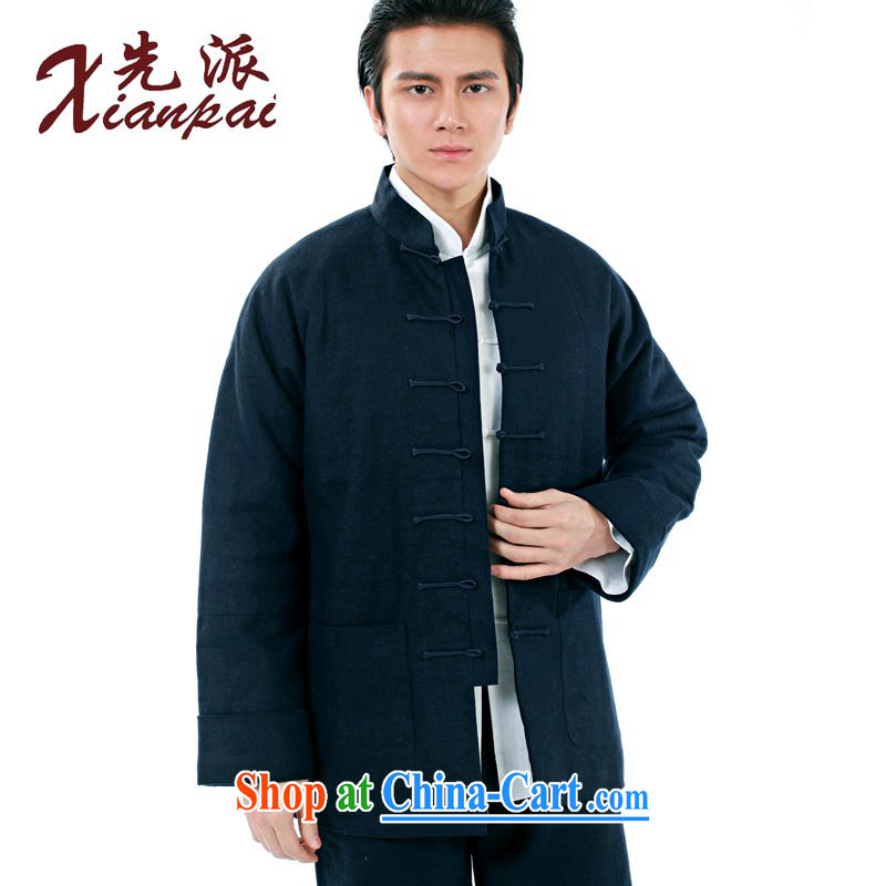 First winter New Products New Chinese traditional double-cuff Chinese men and long-sleeved Chinese wind linen quilted coat Dad older thick parka brigades