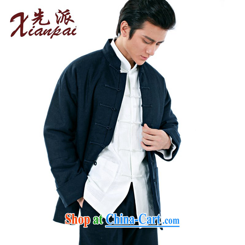 First winter New Products New Chinese traditional double-cuff Chinese men and long-sleeved Chinese wind linen quilted coat Dad older thick parka brigades