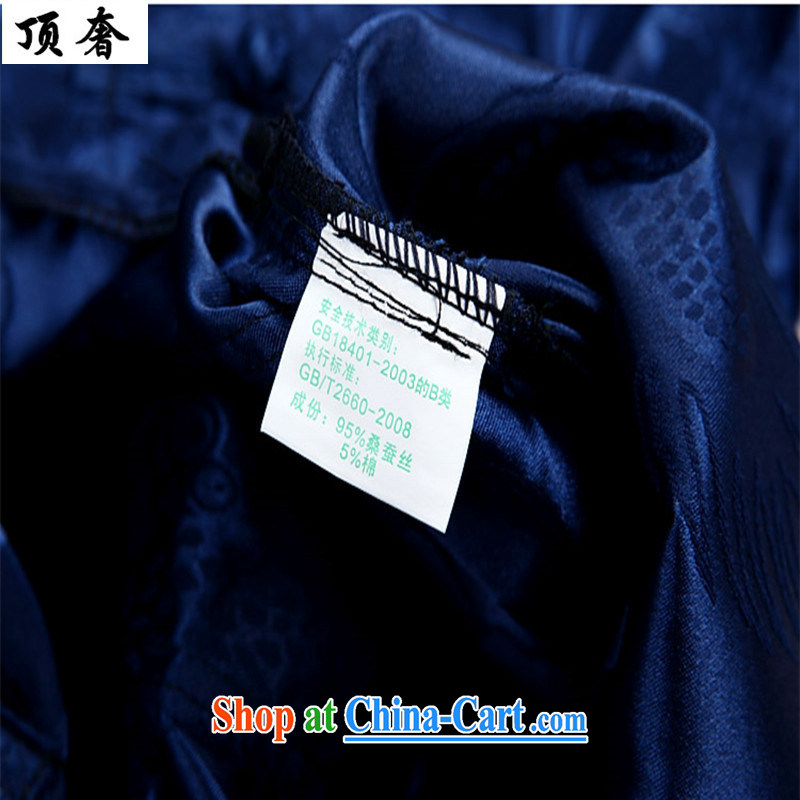 The top luxury long-sleeved men Tang Mounted Kit older persons in men's father is elderly men and Chinese grandfather Father's Day Spring and Autumn clothing, exercise clothing morning exercise clothing blue sleeve pants and clothing 175, the top luxury,
