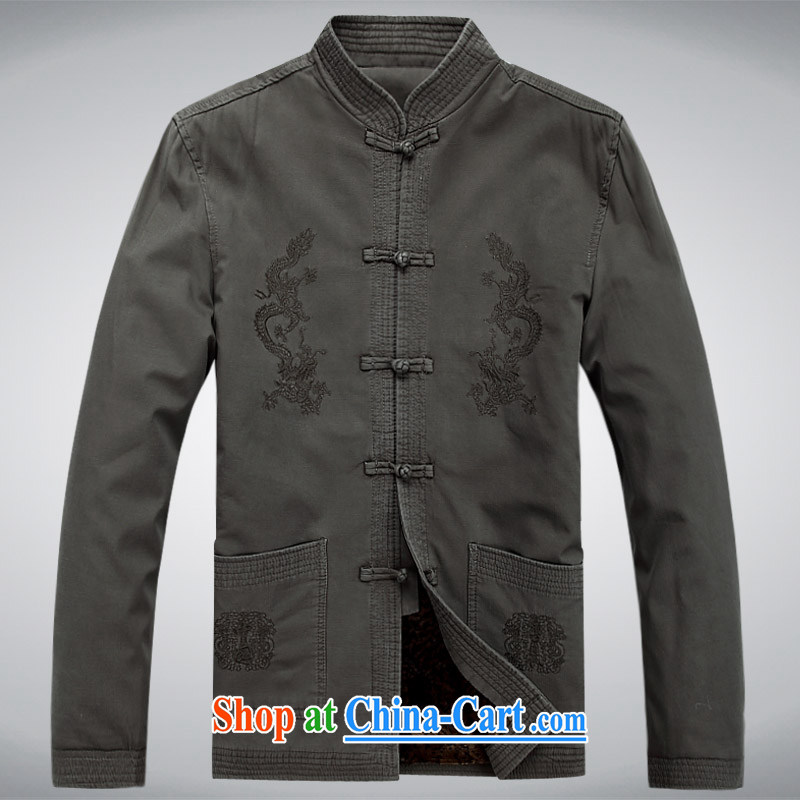 Meropia autumn and winter, male-tang on China wind long-sleeved father replace older jacket gray XXXL, MEROPIA, shopping on the Internet