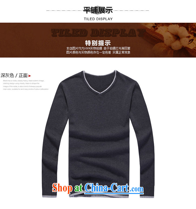 Global jeep 2015 New Men's pure cotton solid color knitting T-shirt casual stylish long-sleeved V collar and knit shirts and H 12 - 2006 m White XXXL pictures, price, brand platters! Elections are good character, the national distribution, so why buy now enjoy more preferential! Health