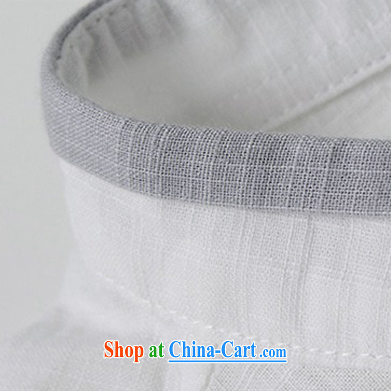 gurun vani 12 noon men's business Zhongshan, short-sleeved shirt and linen shirt gray XXXL, Gurun Vani, shopping on the Internet