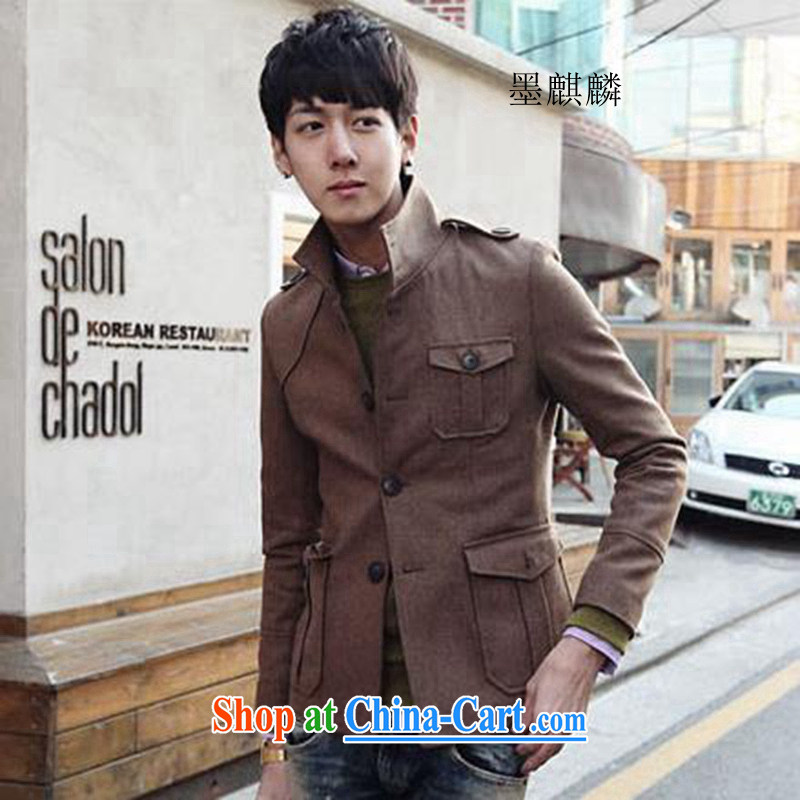 The kirin autumn and winter men's stylish Korean Beauty chapter shoulder-hair is the jacket jacket China wind retro lounge smock black XL, the Kirin, shopping on the Internet