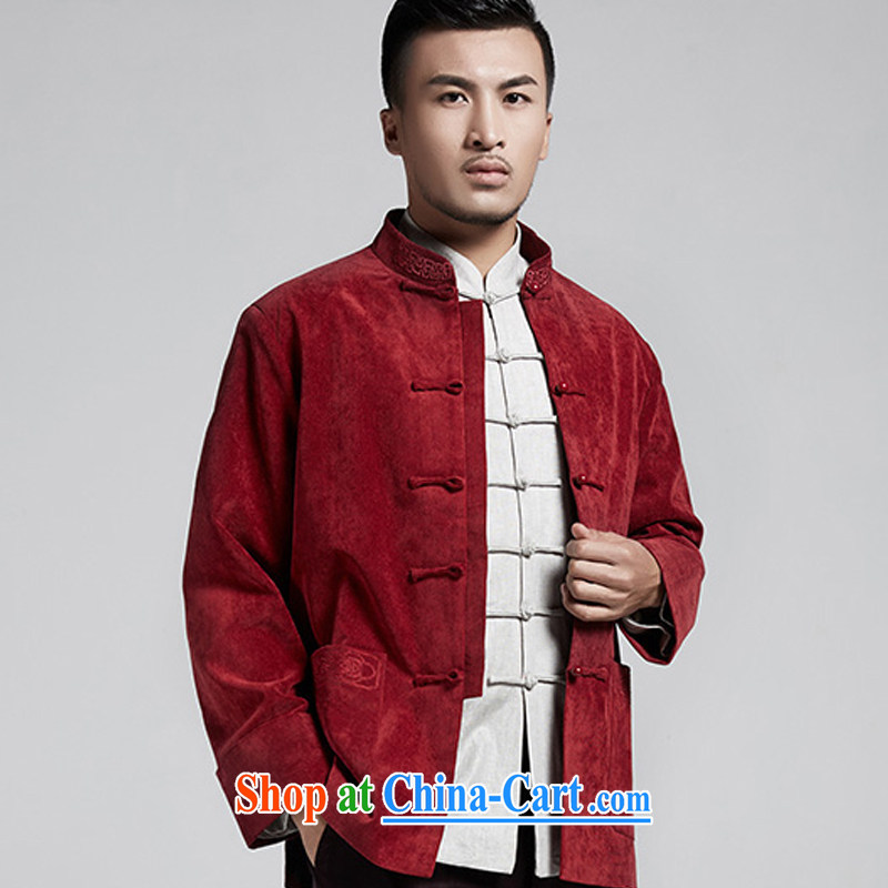 De-tong Feng Ze fall and winter men Tang jackets Chinese elderly in the collar over sleeveless Chinese style Chinese clothing dark 4 XL, wind, and, on-line shopping