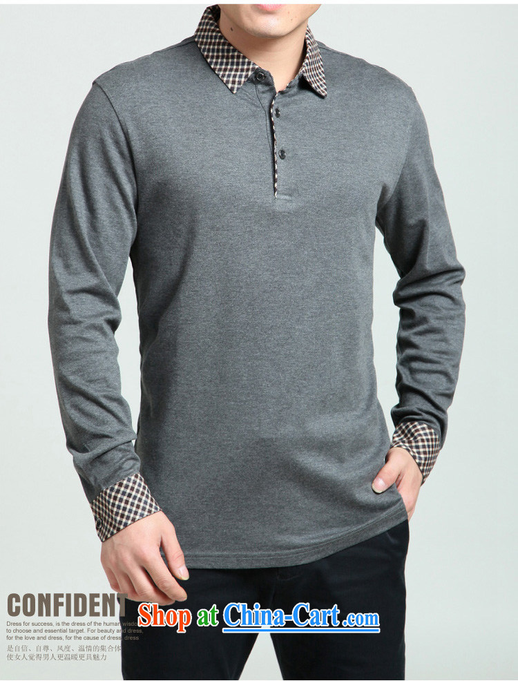 Health Concerns * 2015 autumn new, middle-aged men's casual long-sleeved T-shirt middle-aged and older men's father with lapel T 桖 gray 3 XL pictures, price, brand platters! Elections are good character, the national distribution, so why buy now enjoy more preferential! Health
