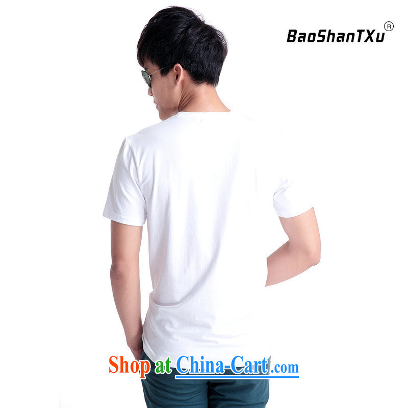 Health Concerns * 2014 summer new Korean version fits men's short-sleeved shirt T leisure round-collar short-sleeve men's deep orange XXL, A . J . BB, shopping on the Internet