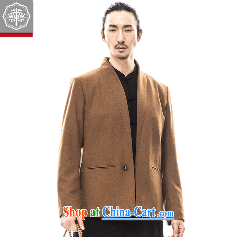 Pre-sale and tree fall 2015 New China wind Han-Chinese men and Ethnic Wind Chinese long-sleeved suit wool jacket Hyun-color 185/XXL, tree (EYENSREE), shopping on the Internet