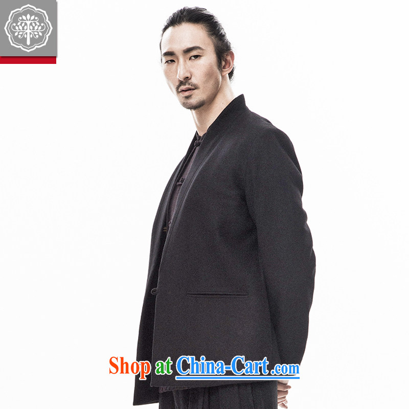 Pre-sale and tree fall 2015 New China wind Han-Chinese men and Ethnic Wind Chinese long-sleeved suit wool jacket Hyun-color 185/XXL, tree (EYENSREE), shopping on the Internet