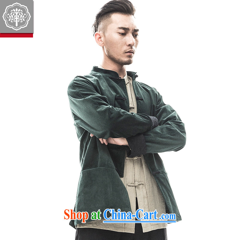 2015 fall/winter new paragraph tree Chinese men's Chinese long-sleeved corduroy quilted coat, improved service men and Chinese Wind and Hyun-color 185/XXL, tree (EYENSREE), online shopping