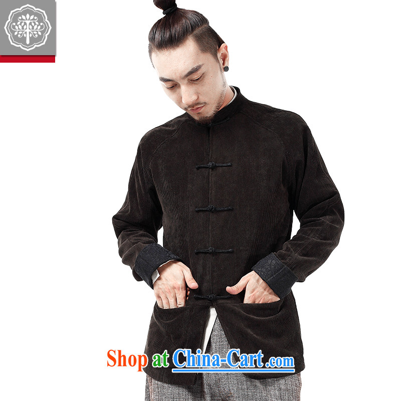 2015 fall/winter new paragraph tree Chinese men's Chinese long-sleeved corduroy quilted coat, improved service men and Chinese Wind and Hyun-color 185/XXL, tree (EYENSREE), online shopping