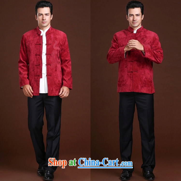 FZOG leisure Simple Chinese Wind and stamp the animal middle-aged men's long-sleeved loose Tang red XXXXL pictures, price, brand platters! Elections are good character, the national distribution, so why buy now enjoy more preferential! Health