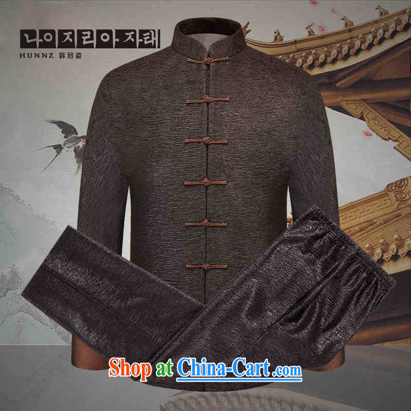Products HANNIZI Spring and Autumn 2015, the older Chinese men and Kit China wind jacket men's thin clothes thread, brown 190, Korea, (hannizi), on-line shopping