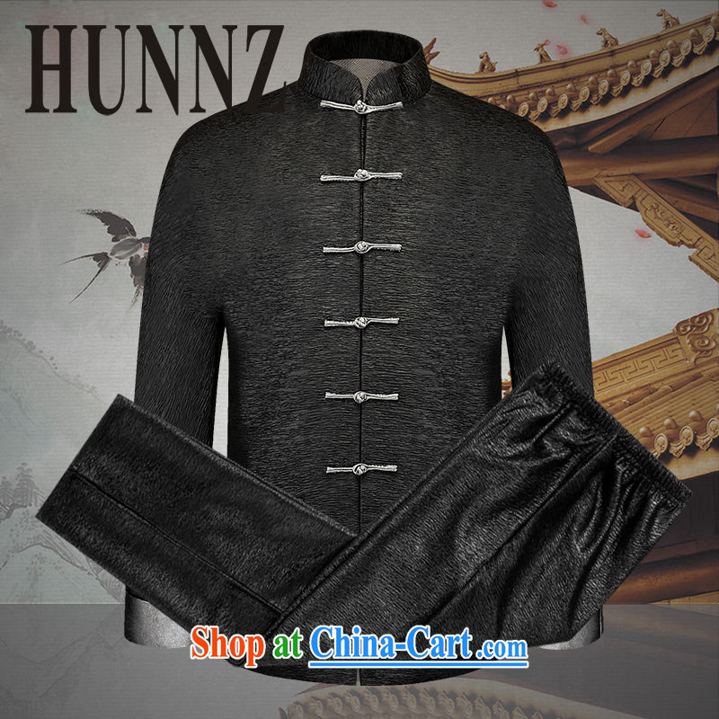Products HUNNZ Spring and Autumn 2015, the older Chinese men and Kit China wind jacket men's thin clothes thread the black 190, HUNNZ, shopping on the Internet