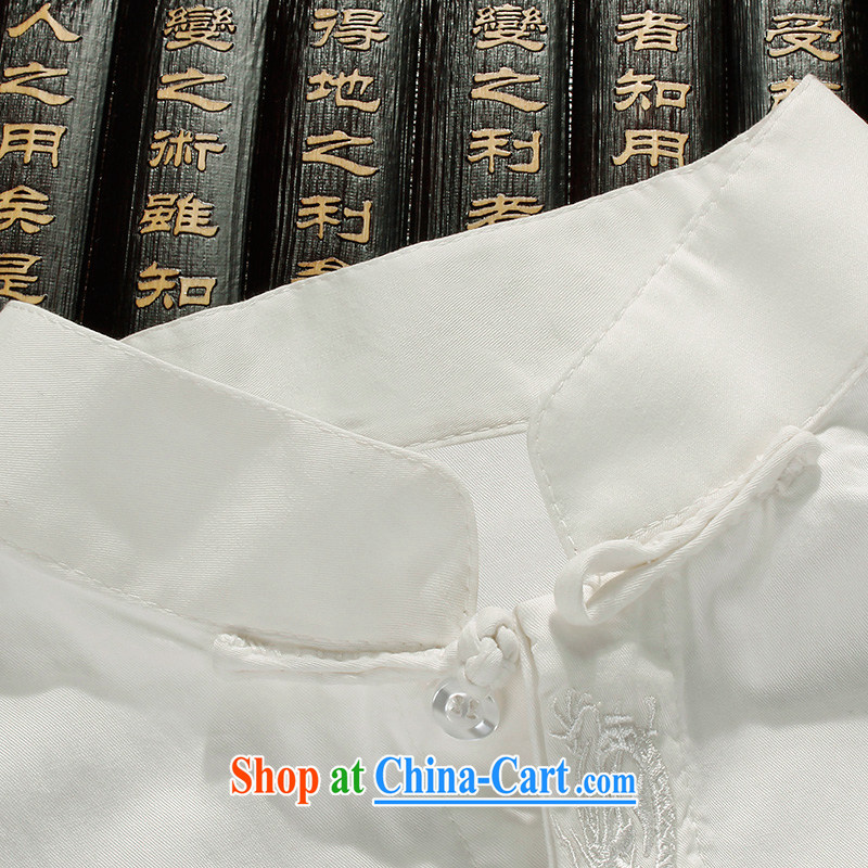 Products HANNIZI New Classic China wind up for the tie men's Tang with long-sleeved white thin cotton shirts the T-shirt white 190, Korea, (hannizi), shopping on the Internet