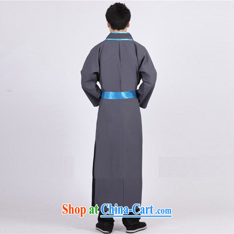 Time his new men costumed Swordsman costumes knights errant clothing Chinese clothing, ancient scholar male Samurai costumes gray adult, time, and shopping on the Internet