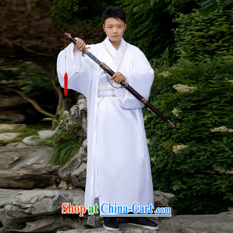 Time SYRIAN ARAB costumes clothing male Chinese Han-track civil Han Palace clothing Han Dynasty Han Dynasty Manchu emperor clothing Prince clothing white adult, time, and shopping on the Internet