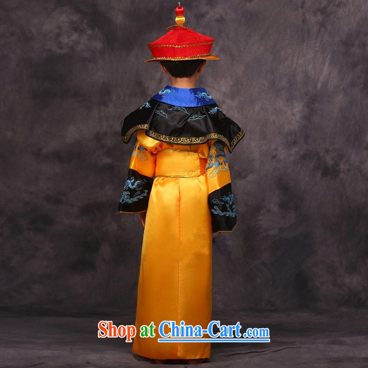Time Syrian children in Qing Dynasty king with Emperor Tai Tzu Lung Qin robes toward the Spring and Autumn and Warring States Period serving minister photo building photography stage drama costumes yellow 150 CM pictures, price, brand platters! Elections are good character, the national distribution, so why buy now enjoy more preferential! Health