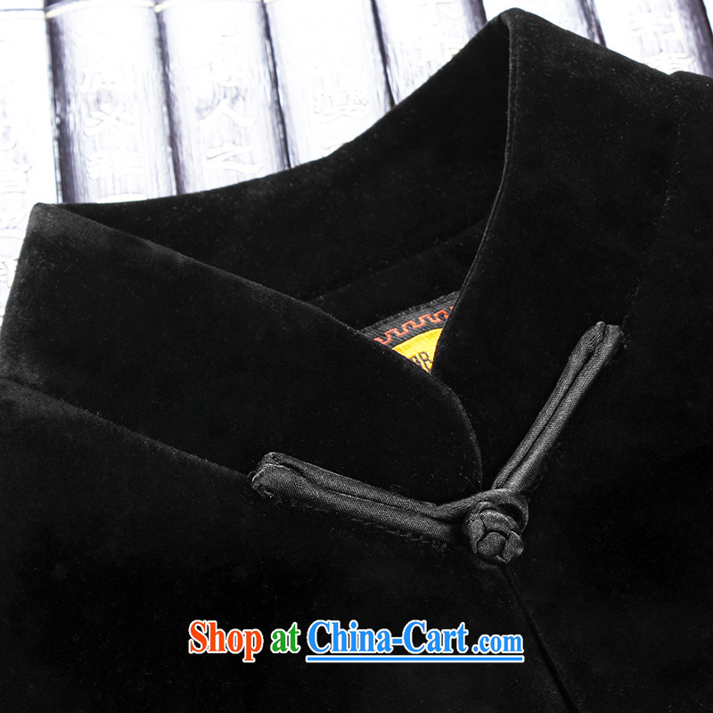 Products HANNIZI comfortable gold velour men's Chinese style Chinese older people in long-sleeved jacket Chinese men's jacket, black 190, Korea, (hannizi), and, on-line shopping