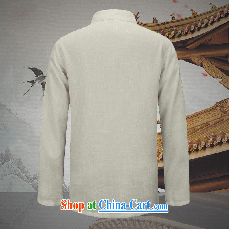 Products HUNNZ natural cotton Ma Man Tang mounted in long-sleeved older persons father T-shirt jacket for the sober men's white 190, HUNNZ, shopping on the Internet