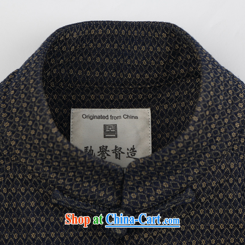 Internationally renowned Chinese style Chinese men's cowboy style hand-tie jacket Stylish retro T-shirt, collar jacket and dark gray 4 XL, internationally renowned (CHIYU), shopping on the Internet