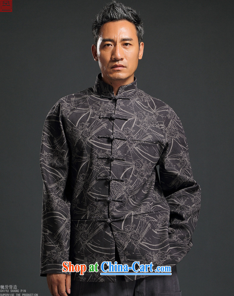 Internationally renowned Chinese wind knitting cowboy Chinese men and Chinese hand-tie jacket stylish retro T-shirt, collar jacket dark gray 4 XL pictures, price, brand platters! Elections are good character, the national distribution, so why buy now enjoy more preferential! Health