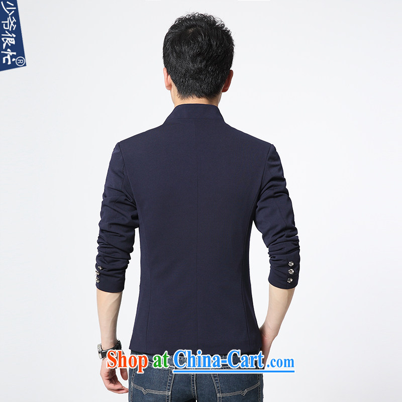Battle Creek Brawl is very busy autumn and winter New Products Listing men surrounded the collar small suit Korean style smock youth solid color suit jacket men XF 57 blue 4 XL, fist is very busy, shopping on the Internet