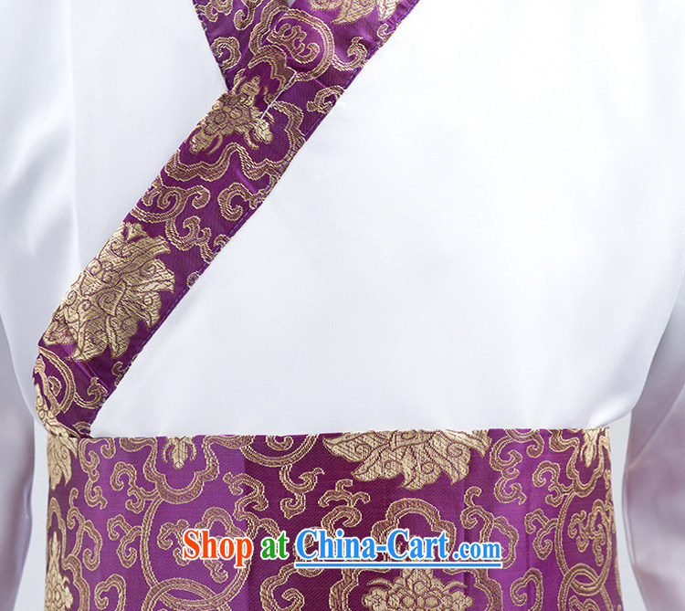 Energy, Philip Li Feng Huang Han-load of white and purple edge small sleeves have been followed improved Chinese men costumes white XL pictures, price, brand platters! Elections are good character, the national distribution, so why buy now enjoy more preferential! Health