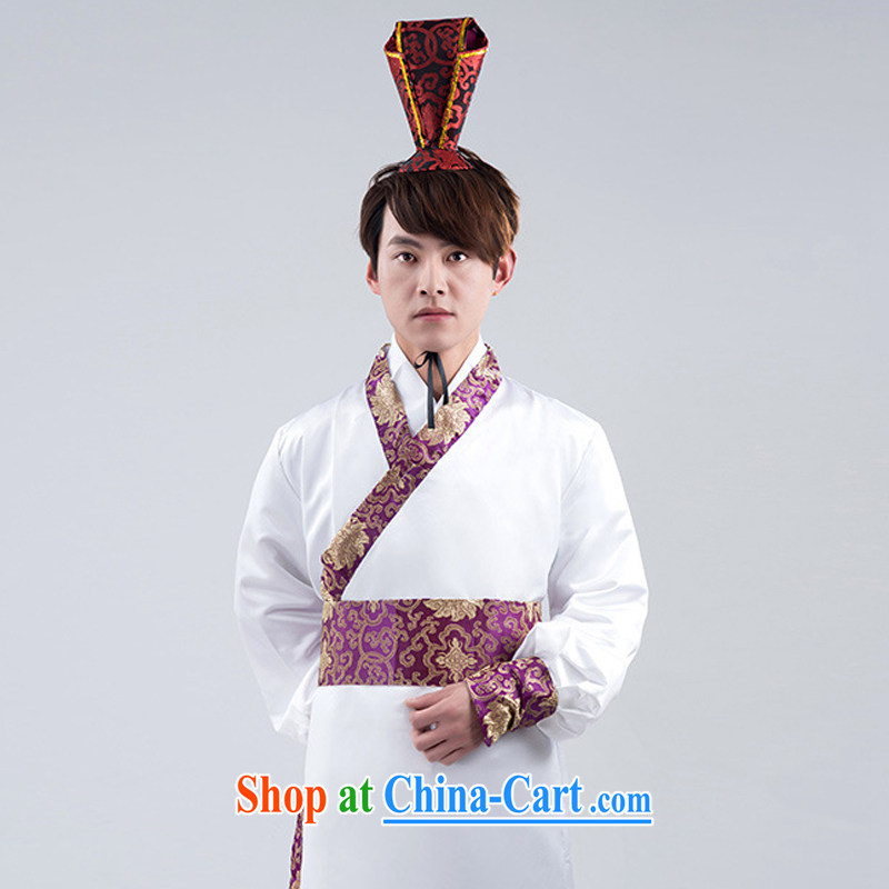 Renewable energy sources, Philip Li Feng Huang Han-men's clothing white and purple edge small sleeves has been really improved Chinese men's costumes white XL, energy, Philip Li (mode file), and, on-line shopping