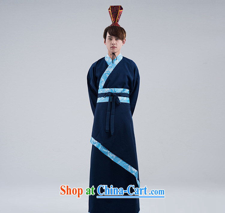 Energy, Philip Li Han-costumed men's men's Tibetan cyan track civil service performance costumes men show their wedding photo photo album clothing Tibetan cyan are code pictures, price, brand platters! Elections are good character, the national distribution, so why buy now enjoy more preferential! Health