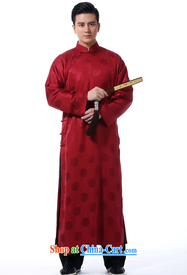First, Chinese men's traditional retro-shoulder new Chinese Mandarin dress robe stylish Chinese style silk gown is withheld, for national wind the bridegroom wedding dress red circle silk scent crepe gown XL 3 new pre-sale 5 Day Shipping pictures, price, brand platters! Elections are good character, the national distribution, so why buy now enjoy more preferential! Health