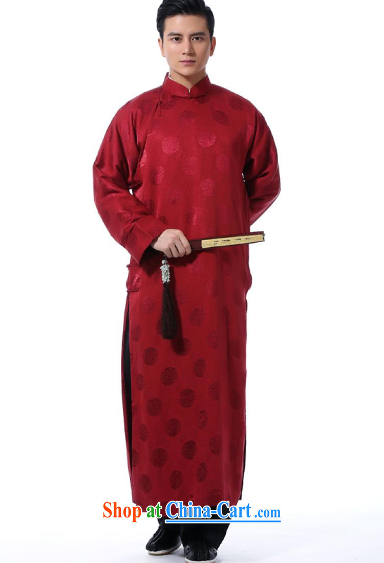 First, Chinese men's traditional retro-shoulder new Chinese Mandarin dress robe stylish Chinese style silk gown is withheld, for national wind the bridegroom wedding dress red circle silk scent crepe gown XL 3 new pre-sale 5 Day Shipping pictures, price, brand platters! Elections are good character, the national distribution, so why buy now enjoy more preferential! Health