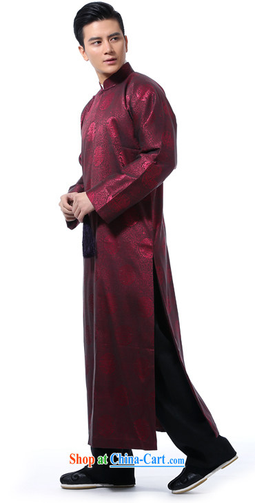 to send Chinese men's Spring and Autumn and crosstalk dress the gown and show their new Chinese robe double-sleeved gown stylish Chinese wind-tie up for leisure loose red circle gown XL 3 new pre-sale 5 Day Shipping pictures, price, brand platters! Elections are good character, the national distribution, so why buy now enjoy more preferential! Health
