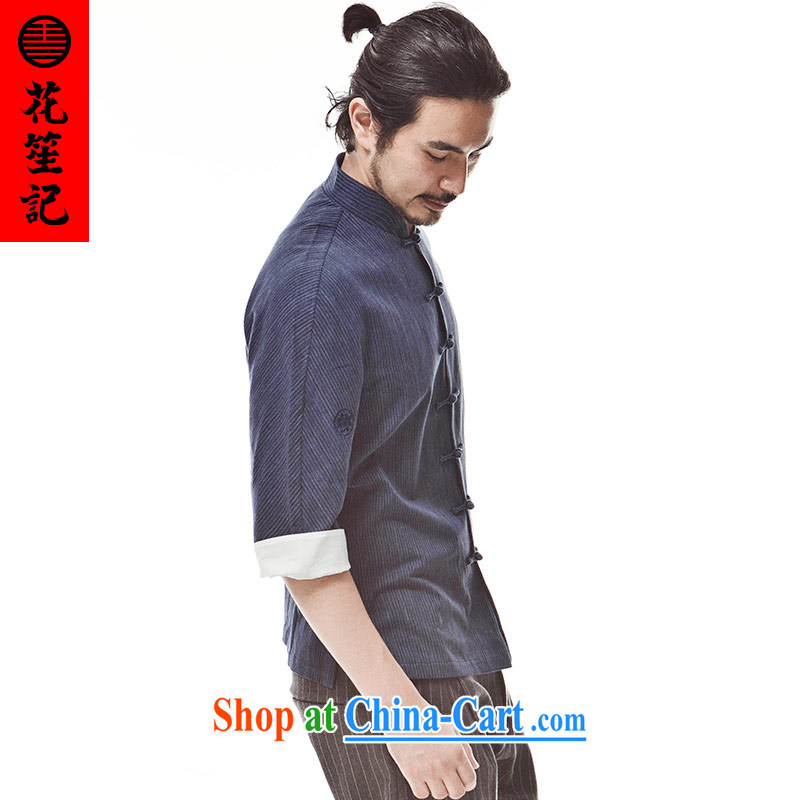 Take Your Excellency's $wind Henry Jung-pure cotton fine-grain, a Chinese Zen clothing, for the charge-back retro ethnic Chinese dark blue jumbo (XL), take note his Excellency (HUSENJI), on-line shopping