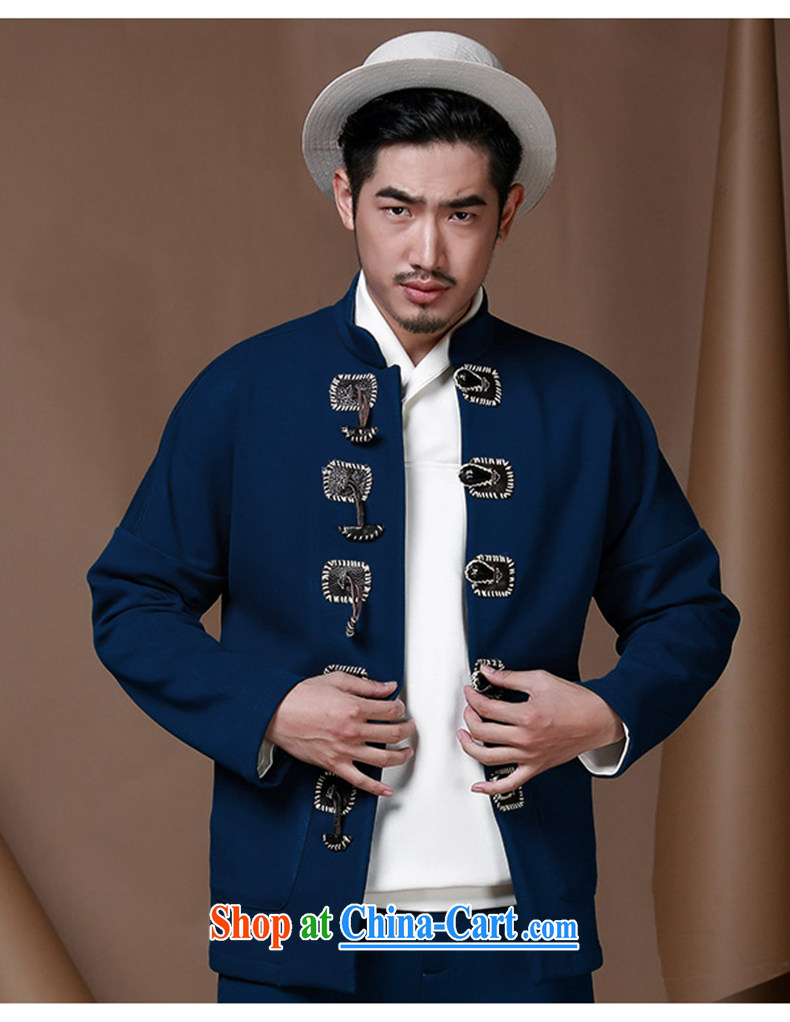 Riding a leopard health Chinese Generalissimo men jacket 2015 autumn new, Nepal for serving T-shirt men's horns for Chinese Ethnic Wind and the blue XXXL pictures, price, brand platters! Elections are good character, the national distribution, so why buy now enjoy more preferential! Health