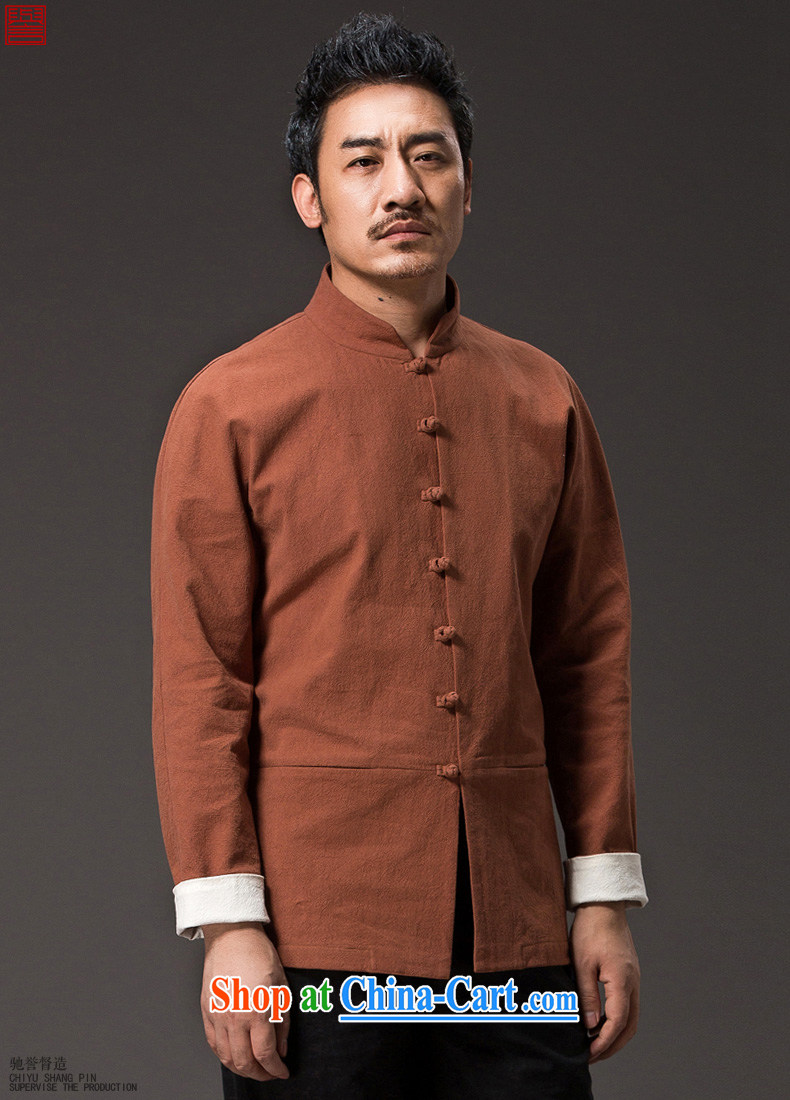 Internationally renowned 2015 spring, male Chinese linen solid color long-sleeved loose China wind men's jackets and fasten the nation wind orange 2 XL pictures, price, brand platters! Elections are good character, the national distribution, so why buy now enjoy more preferential! Health