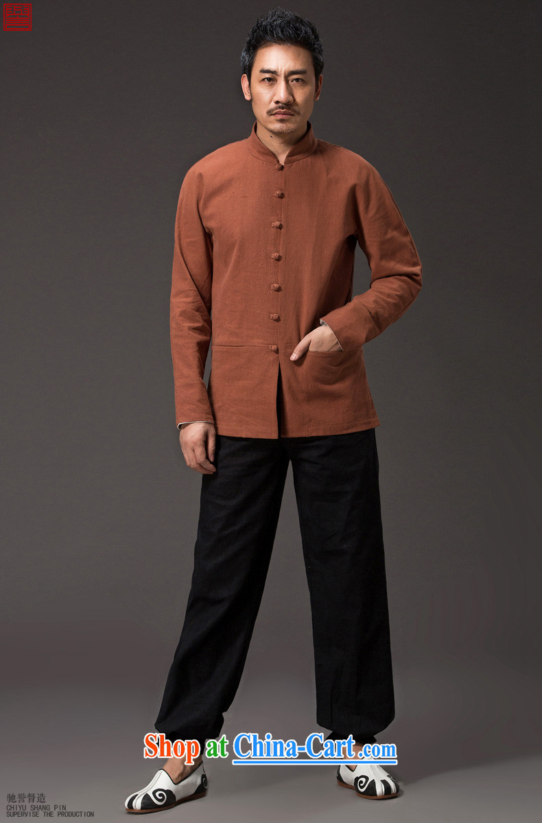 Internationally renowned 2015 spring, male Chinese linen solid color long-sleeved loose China wind men's jackets and fasten the nation wind orange 2 XL pictures, price, brand platters! Elections are good character, the national distribution, so why buy now enjoy more preferential! Health