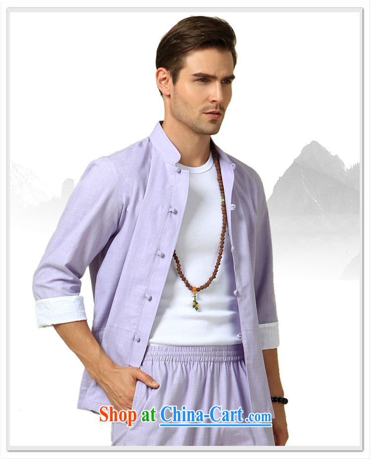Products HUNNZ classical Chinese style men Tang in T-shirt Chinese cotton kung fu costumes Stage service light purple 185 pictures, price, brand platters! Elections are good character, the national distribution, so why buy now enjoy more preferential! Health